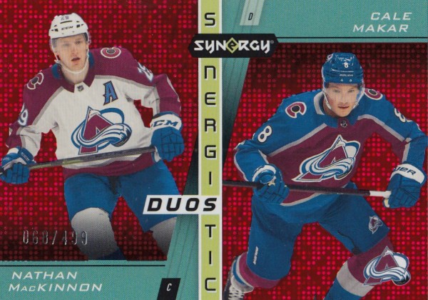 insert karta MacKINNON/MAKAR 21-22 Synergy Synergistic Duos Stars Red /499